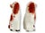 Mid 19th century Staffordshire pottery King Charles spaniel dogs modeled in the traditional seated form with expressive...