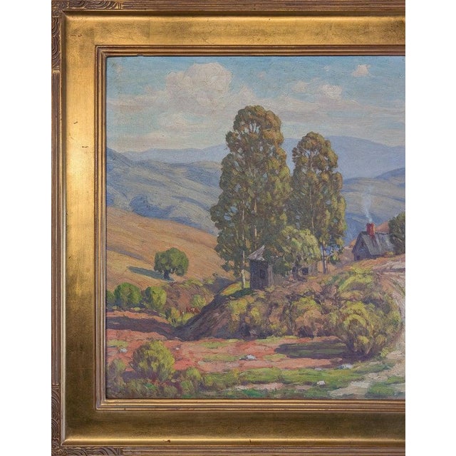 American Impressionist Oil on Canvas Painting "California Highlands" Los Angeles by Charles Smith, 1930 For Sale - Image 4 of 16