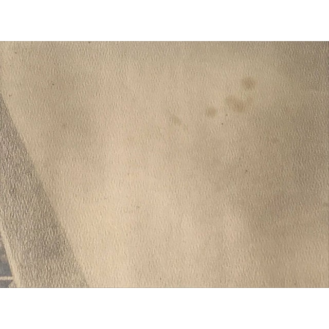 1970s Modern Architectural Pencil Drawing For Sale - Image 9 of 11