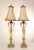 Quality Pair of Wrought Iron Table Lamps, Each with Crackle Painted Finish and Decorative Tassels