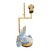 Societa Porcellane Artistiche Firence Italy Porcelain Pigeon 23"Lamp (Read) For Sale