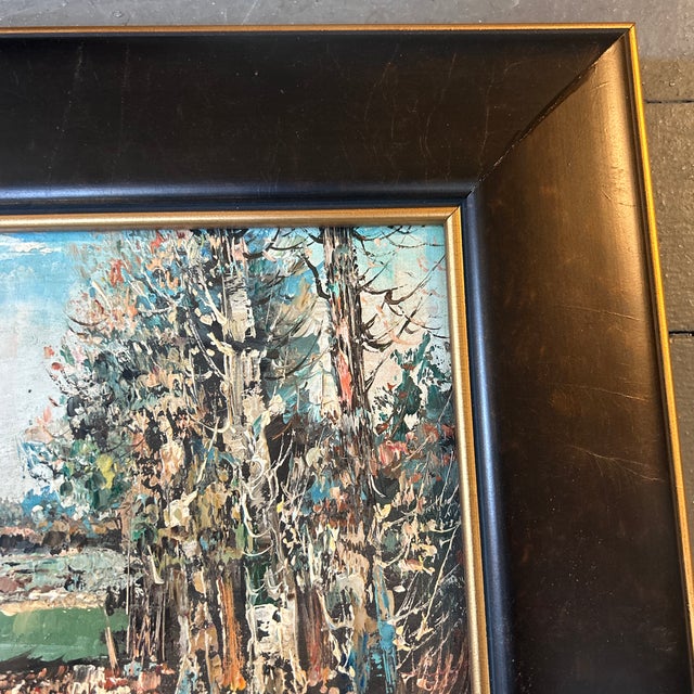 Abstract Expressionism 1950’s Original Abstract Expressionist Landscape Oil Painting For Sale - Image 3 of 6