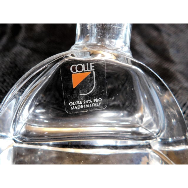 This is a semi-circle cut crystal perfume bottle from Colle Crystal of Italy. It has a stopper that matches. The bottle...