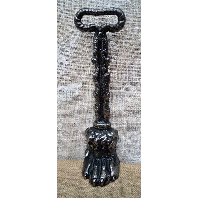 Georgian Cast Iron Lions Paw Door Porter For Sale - Image 9 of 9
