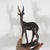 Mid Century Modern Carved Gazelle Exotic Wood Sculpture African Animal Figurine Reindeer For Sale - Image 10 of 10
