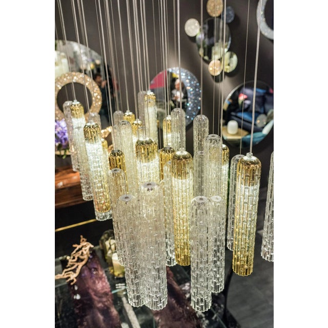 Contemporary New Pipe Murano Glass Ceiling Lamp from VGnewtrend For Sale - Image 3 of 7