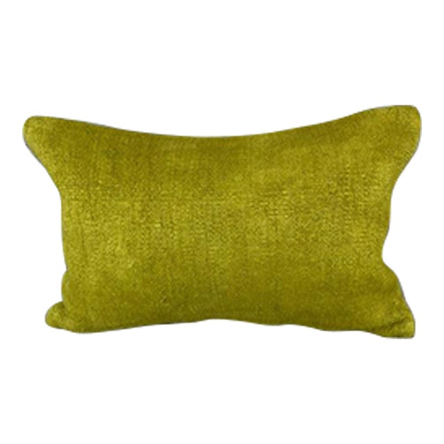 16 x 24 Hemp Pillow Turkish Cushion Natural Green Pillow Cushion Cover For Sale