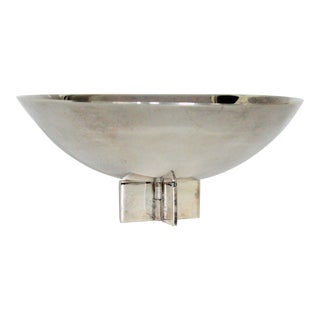 1980s Swid Powell Richard Meier Silverplated X Base Bowl For Sale