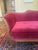 Vintage Red Velvet Sofa For Sale - Image 10 of 18