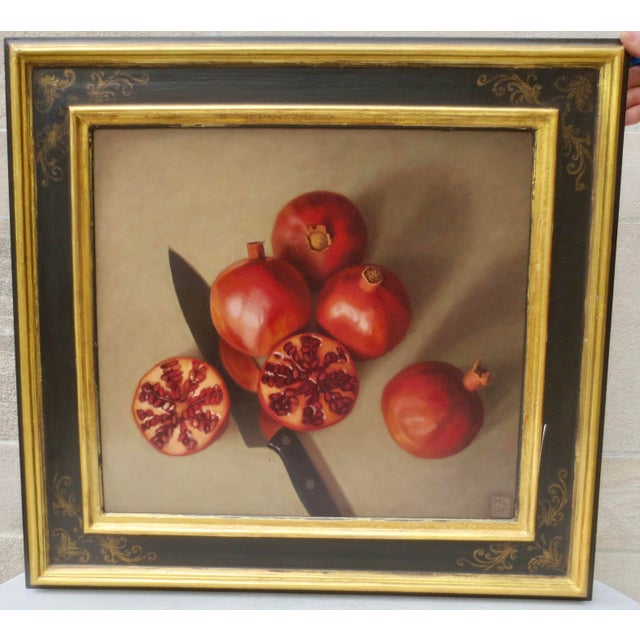 Figurative Michael Leonard Painting Pomegranates 1996 For Sale - Image 3 of 13