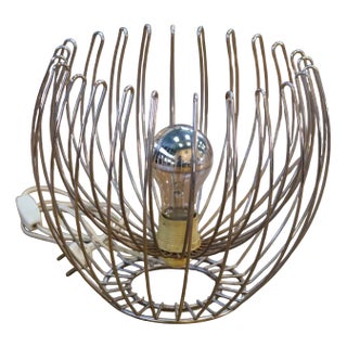 Chrome Metal Lamp, 1970s For Sale