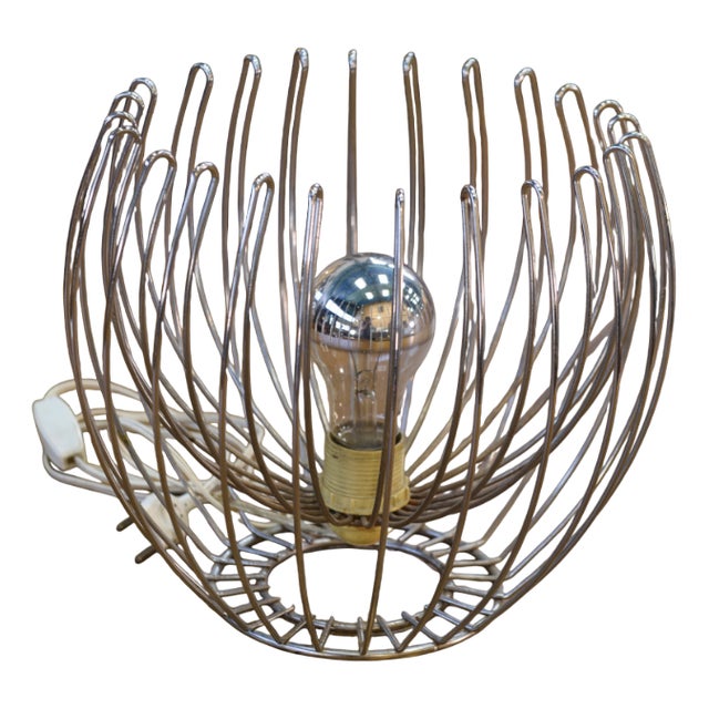 Chrome Metal Lamp, 1970s For Sale