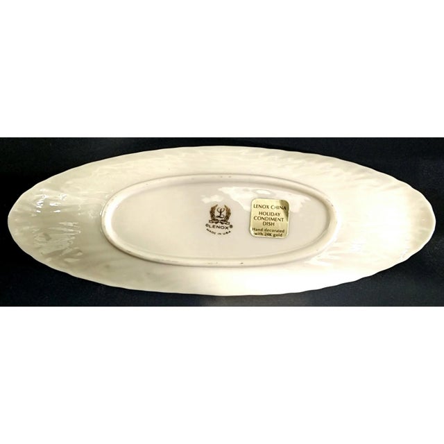 Lenox Lenox Fine China 24k Gold Hand-Painted Condiment Dish For Sale - Image 4 of 8