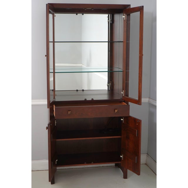 Traditional Stickley Cherry Highlands Display China Cabinet For Sale - Image 3 of 18