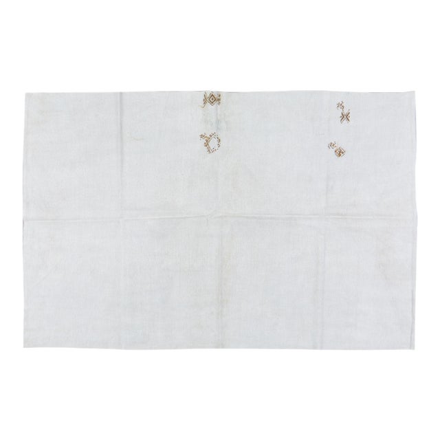 Vintage Turkish Flatweave Hemp Rug, 5'1''x8' For Sale