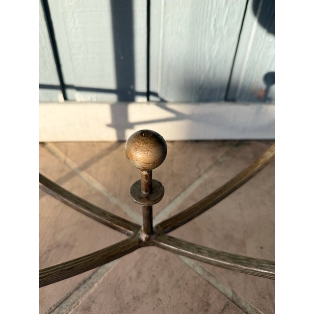 Mid 20th Century Vintage Stone and Metal Coffee Table For Sale - Image 5 of 7