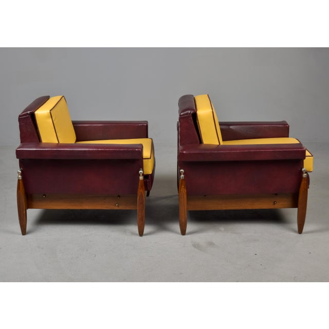 Pair Mid Century Italian Arm Chairs Attrib to Gigi Radice For Sale - Image 9 of 12