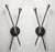 Pair of brass and bronze sconces inspired by midcentury design. Please view our other listings for this piece in various...