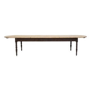 Large French Farmhouse Table in Wood, 1900 For Sale