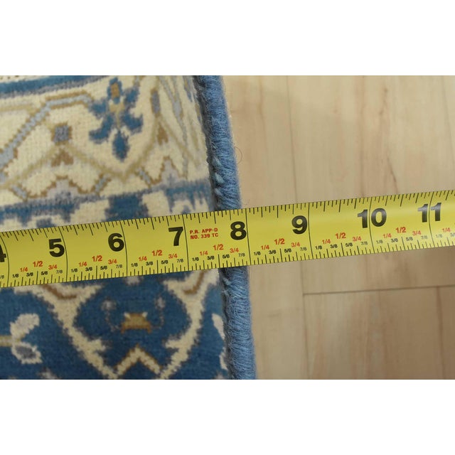 Oushak Runner 2’7” X 10′ Blue Wool Tribal Hand-Knotted Oriental Rug For Sale - Image 11 of 13