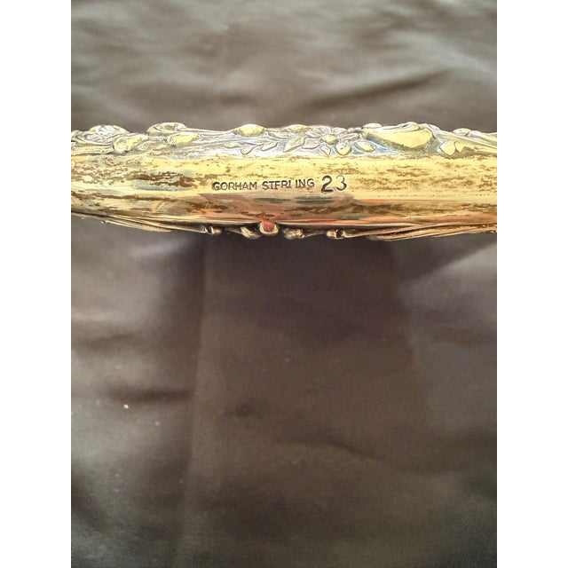 Metal Vintage Gorham Silver Vanity Set Monogrammed For Sale - Image 7 of 12