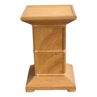 Vintage French Split Bamboo Pedestal, 1970s For Sale