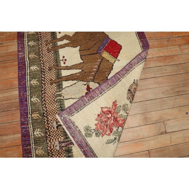Zabihi Collection Vintage Turkish Camel Donkey Rug - 2'5" x 3'11" For Sale In New York - Image 6 of 6
