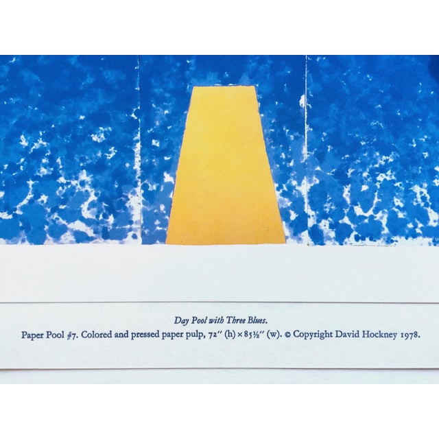 Paper David Hockney Vintage 1978 Tyler Graphics Lithograph Print " Day Pool With Three Blues ( Paper Pool #7 ) " For Sale - Image 7 of 12