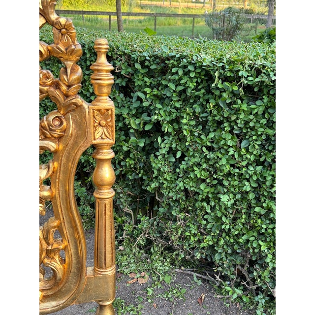 1900 Italian Rococo Gold Beech Black Velvet Dining Chairs - Set of 6 Pc For Sale - Image 16 of 18