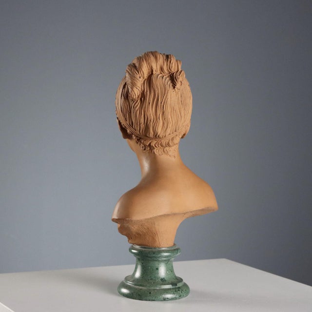Terracotta Busts attributed to Jean Antoine Houdon, Set of 2 For Sale - Image 5 of 10