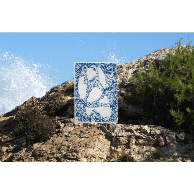 Abstract 2021 "Translucent Cloudy Forms" Contemporary Print on Watercolor Paper For Sale - Image 3 of 10