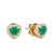 0.73 cts Natural emerald and 0.73 cts diamond earrings in 18k gold For Sale - Image 17 of 18