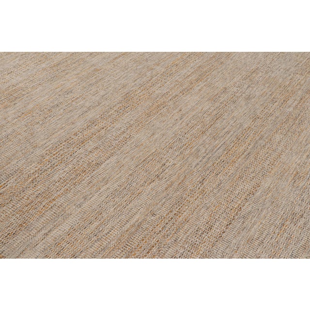 Contemporary Rug & Kilim’s Contemporary Textural Kilim in Beige-brown Orange and White Tones - 14x20 For Sale - Image 3 of 7