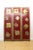 Red Three Panel Hand Painted Folding Screen For Sale - Image 8 of 9