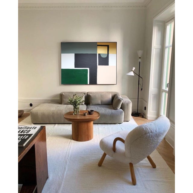 Bodasca, Geometric Green Abstract, 2026, Acrylic on Canvas For Sale - Image 3 of 10