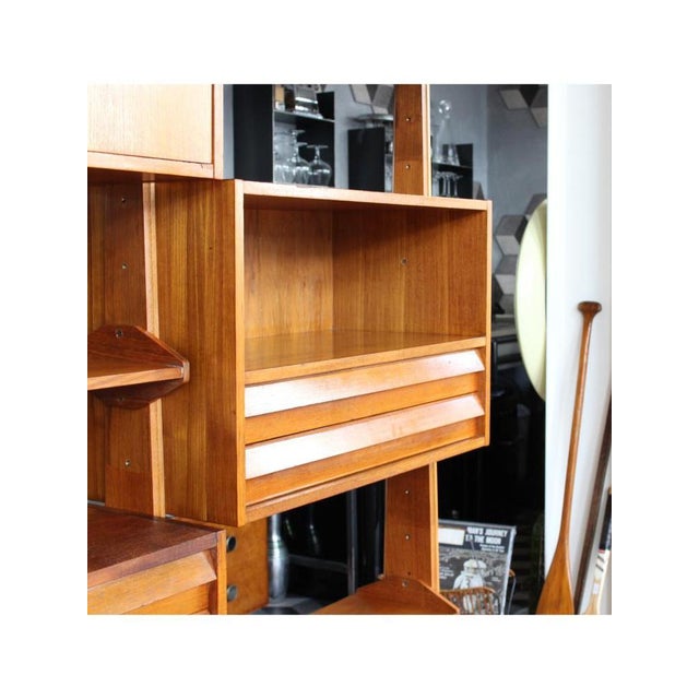 Brown Italian Antonio ​​2-Module Bookcase, 1960s For Sale - Image 8 of 14