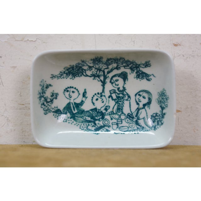 Late 20th Century 4 Danish Nymolle Bjorn Wiinblad Picnic in Denmark Salt Bone Trinket Dishes Compotes For Sale - Image 11 of 16
