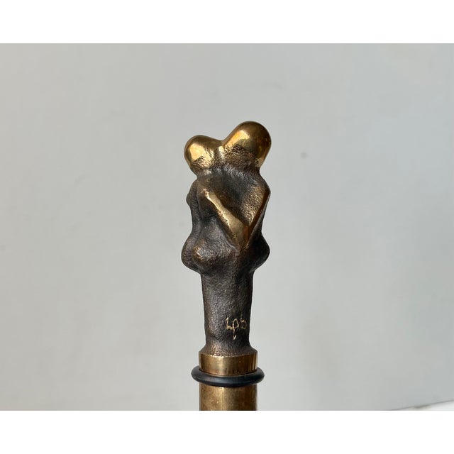 Sculptural Decanter Stopper in Bronze Symbiosis by Lenen Purkaer, 2000s For Sale - Image 6 of 10