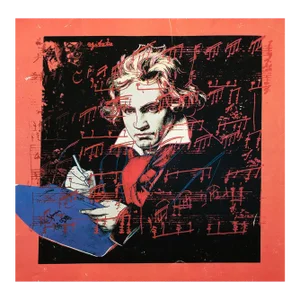 1990 Andy Warhol "Beethoven, 1987", Print Book Cover