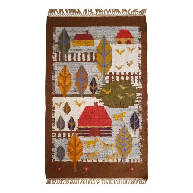 Tapestry in Wool by J. Banaszkiewicz, 1970s For Sale