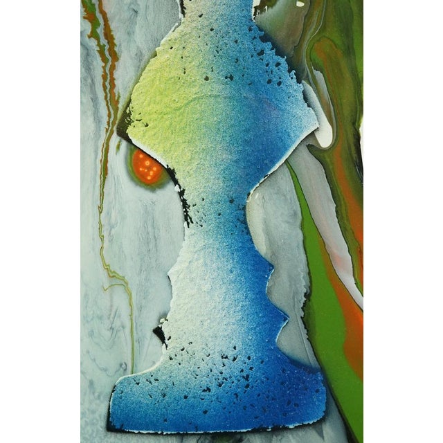 Luis Guevara Moreno, Abstract-Surrealist Oil Lamps, Mixed Media Painting, 1970s For Sale - Image 9 of 18