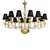 Contemporary Linear Murano Glass Chandelier with Gold Leaf Accents by Simoeng for Simoeng For Sale - Image 3 of 6