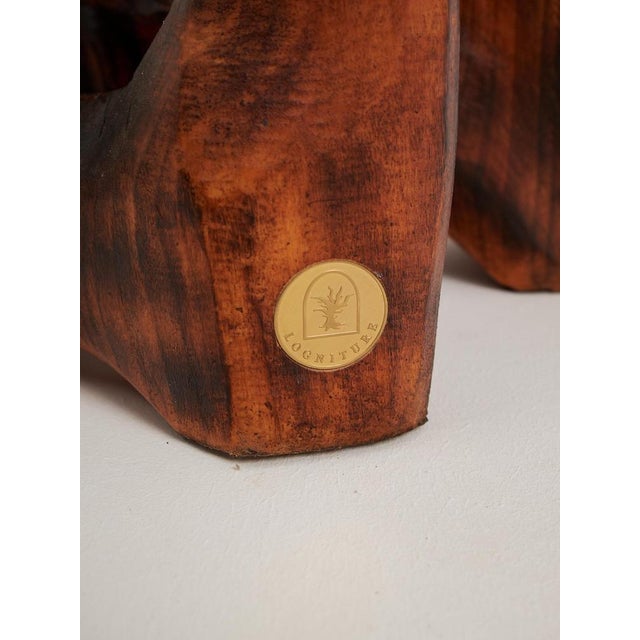 Makha Wood Sculptural Bar Chair by Logniture For Sale - Image 4 of 12