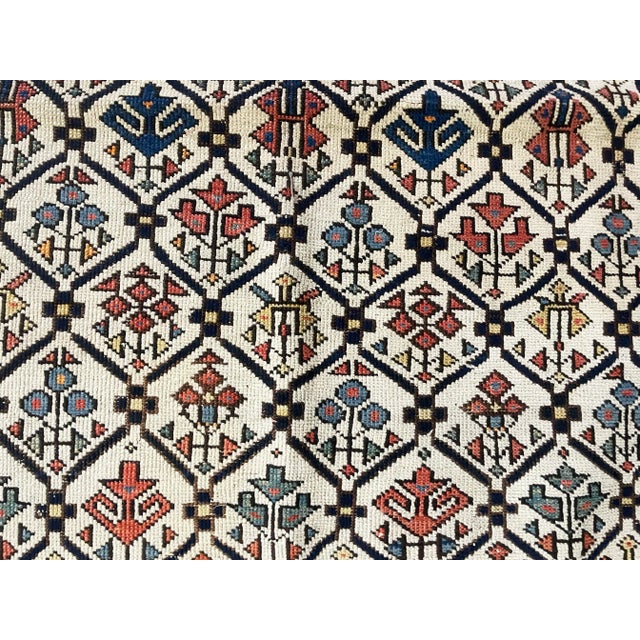Tan Antique Caucasian Kuba (Quba) Rug 3'6" X 4'7" For Sale - Image 8 of 10
