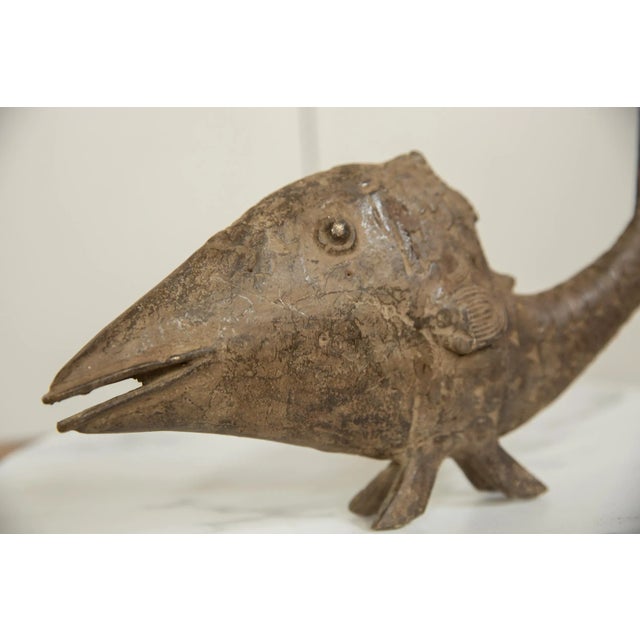 Mid 20th Century Vintage African Bronze Fish For Sale - Image 5 of 8