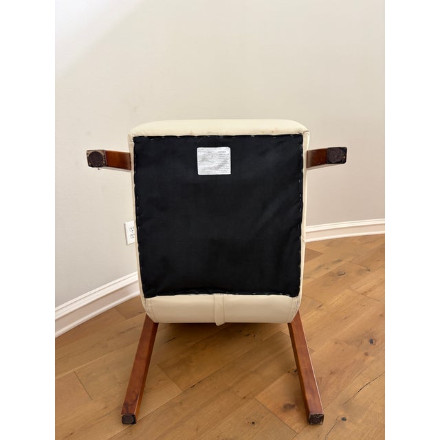 Modern Contemporary Lounge Chair by Opulence Home in Cream Upholstery For Sale - Image 10 of 10