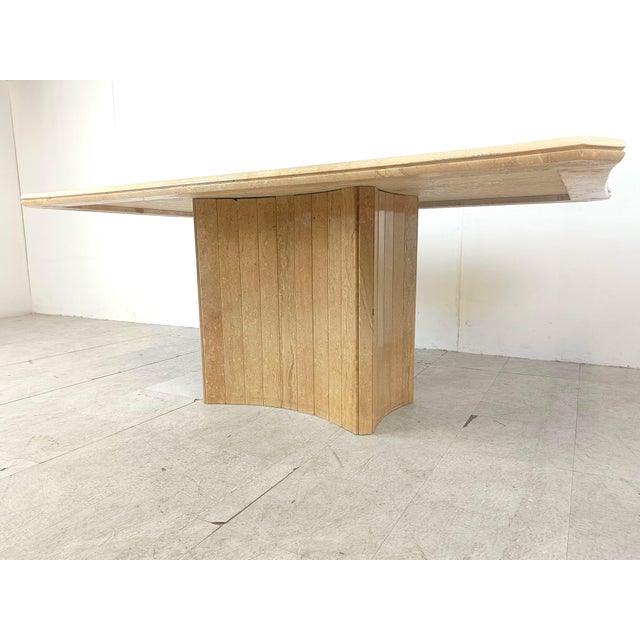 Stone Vintage Travertine Dining Table, 1970s For Sale - Image 7 of 11