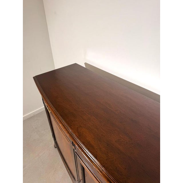 Large Antique Mahogany Bow-Front Sideboard For Sale - Image 6 of 9