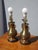 Metal Pair of Vintage Mid Century Metal Table Lamps Lights W Lamp Shades For Sale - Image 7 of 11