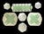 Ceramic Rare Shelley "Apple Green Star" 63 Piece China Tea Service — England, C. 1925–45 For Sale - Image 7 of 12